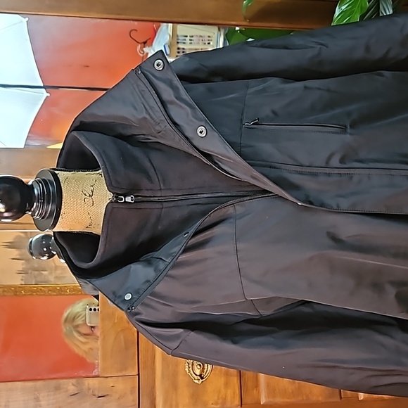 Roundtree & Yorke Black Water Resistant Double lined coat with hood size XXL - Picture 2 of 12